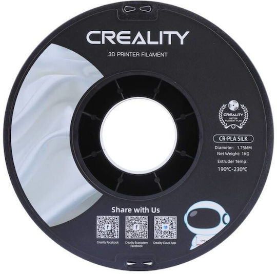 Creality3D PLA 3D Printer Filament 1.75mm Silk Silver 1kg