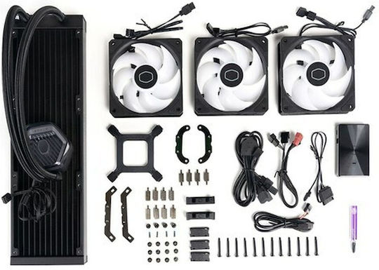 CoolerMaster MasterLiquid 360 ATMOS Water Cooling System AIO CPU With 3 120mm Fans And ARGB Lighting