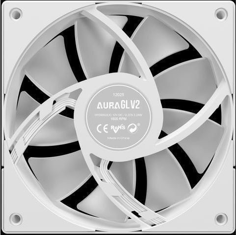 Gamdias AURA GL120 V2 (v2) CPU Water Cooling Single Fan 120mm for Socket AM4/AM5/1700/1200/115x with ARGB Lighting White
