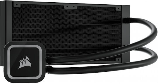 Corsair iCUE H100x Elite Liquid (v1) Wasserkühlung für Prozessor Doppelter Ventilator für Sockel AM4/AM5/1700/1200/115x mit RGB Beleuchtung