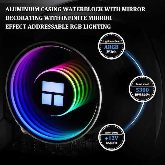 Thermalright Frozen Notte 240 v2 Wasserkühlsysteme AIO CPU mit 2 Lüfterabmessung 120mm und ARGB Beleuchtung