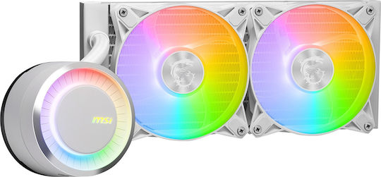 MSI MAG CoreLiquid E240 Υδρόψυξη AIO CPU με 2 Ανεμιστήρες 120mm και ARGB Φωτισμό Λευκή