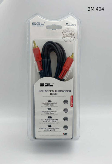 SGL 3m 2x RCA male Cable (096254)