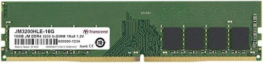 Transcend JetRam 16GB DDR4 RAM с Скорост 3200 за Настолен Компютър
