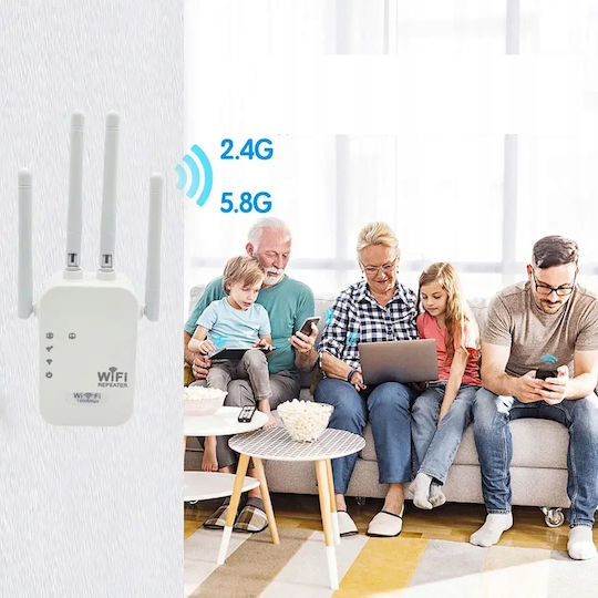 EL142-1200M Удължител на WiFi Двулентов (2.4 и 5GHz) 1200Mbps с 2 Ethernet