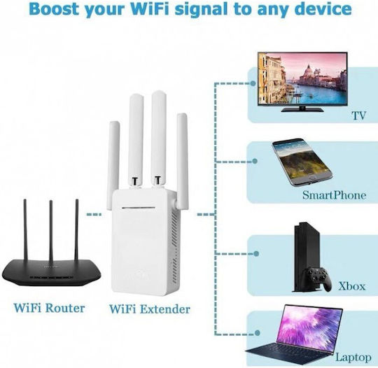 Andowl Q-T84 WiFi Extender Single Band (2.4GHz) 300Mbps
