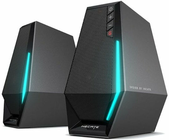 Edifier Hecate G1500 Ασύρματα Ηχεία Υπολογιστή 2.0 με RGB Φωτισμό και Bluetooth Ισχύος 5W Μαύρα