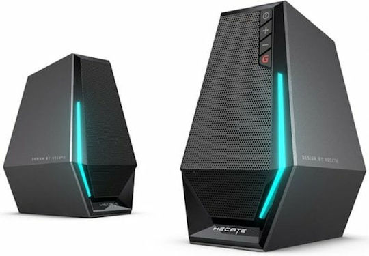 Edifier Hecate G1500 Ασύρματα Ηχεία Υπολογιστή 2.0 με RGB Φωτισμό και Bluetooth Ισχύος 5W Μαύρα
