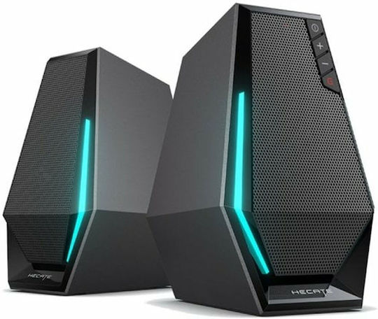 Edifier Hecate G1500 Ασύρματα Ηχεία Υπολογιστή 2.0 με RGB Φωτισμό και Bluetooth Ισχύος 5W Μαύρα