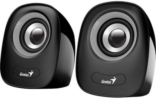 Genius SPQ-160 Ηχεία Υπολογιστή 2.0 με Ισχύ 6W σε Γκρι Χρώμα