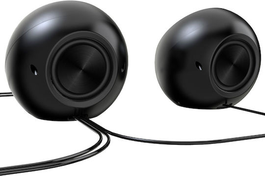 Conceptronic BJORN01B Ηχεία Υπολογιστή 2.0 με Bluetooth και Ισχύ 10W Μαύρα