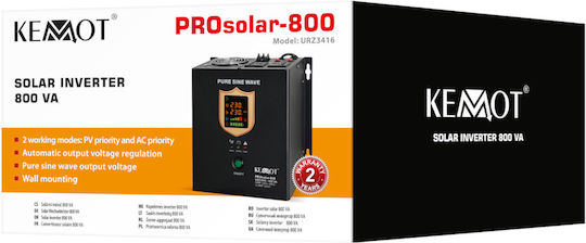 Kemot ProSolar-800 Pure Sine Wave Power Inverter 500W With Input Voltage 12V Single Phase URZ3416