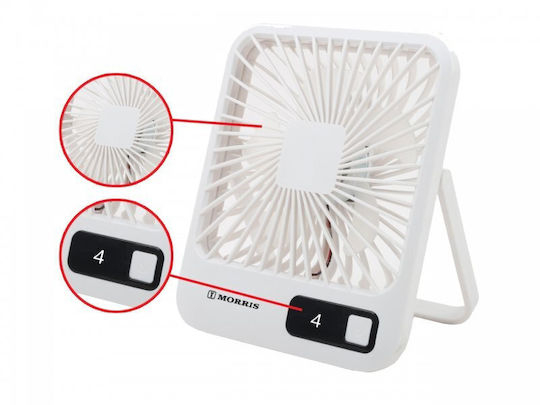 Morris USB Folding Fan 5W White MDF-15239