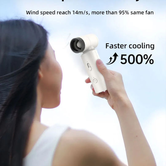 Techsuit Ανεμιστηράκι Χειρός USB Επαναφορτιζόμενο 4500mAh Χωρίς Πτερύγια Μπλε