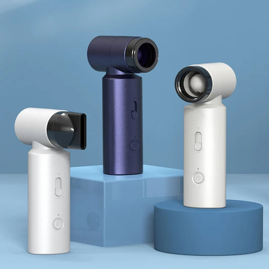 Techsuit Ανεμιστηράκι Χειρός USB Επαναφορτιζόμενο 4500mAh Χωρίς Πτερύγια Μπλε