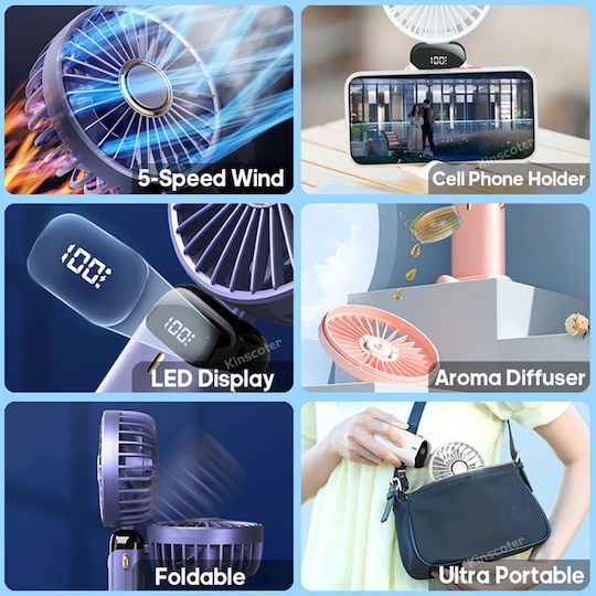 Techsuit N15 Fan Handheld USB Rosa