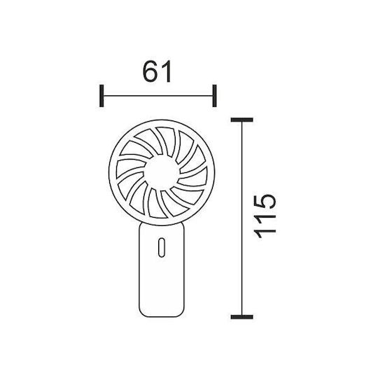 Spot Light Ventilator De Mână USB Alb 3278