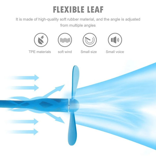 Techsuit Tuf1 USB Ventilator 2W Blau