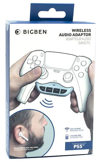 Bigben Interactive Безжичен Аудио Адаптер 71112 Аудио Адаптер за PS5 Бял