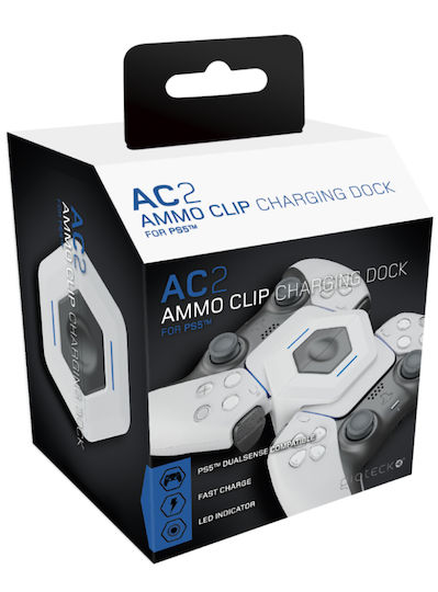 Gioteck Controller Βάση για 2 χειριστήρια PS5 Λευκή 308245