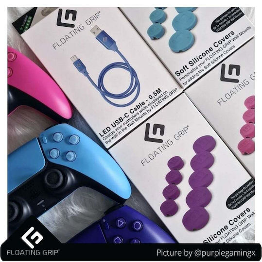 Floating Grip Thumb Grips Χειριστηρίου για PS5 σε Μωβ χρώμα