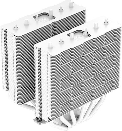 Deepcool AG620 WH ARGB Ψύκτρα Επεξεργαστή Διπλού Ανεμιστήρα για Socket AM4/AM5/1200/115x/1700 Λευκή