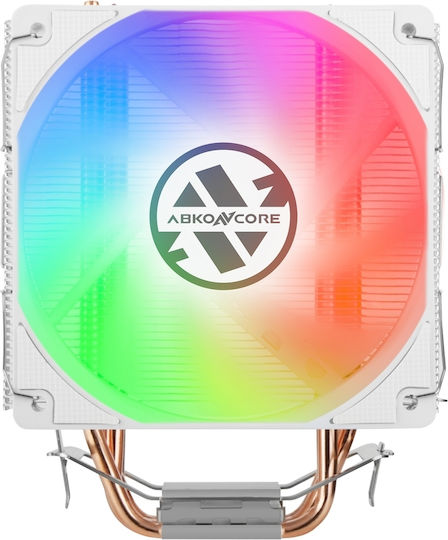 ABKONCORE Coolstorm T406 Dual Spectrum Cooler Procesor pentru Socket /A/M/4/1/2/0/0/1/1/5/x/ cu RGB Iluminare Albă