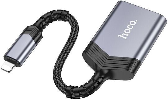 Hoco Ua25 Card Reader Lightning για SD Γκρι