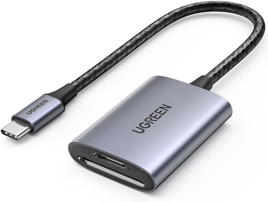 Ugreen CM401 Card Reader Type-C για SD/microSD Γκρι