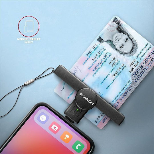 Axagon Pocketreader Id Card Reader Type-C