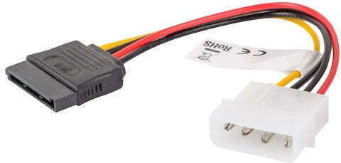 Lanberg 15-Pin Sata - 4-Pin Molex Kabel 0.15m Mehrfarbig (CA-HDSA-10CU-0015)