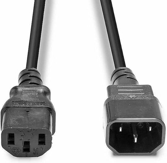 Lindy IEC C14 - IEC C13 Cable 2m Μαύρο 30331