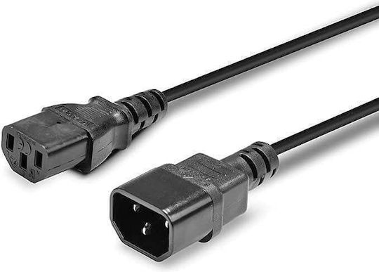 Lindy IEC C14 - IEC C13 Кабел 3м Черен (30332)