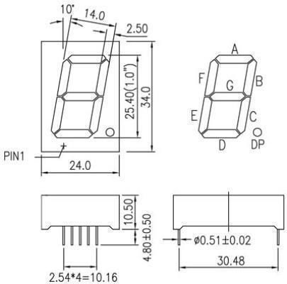 Bildschirm 1" 1x1 Zeichen (01.021.0013)