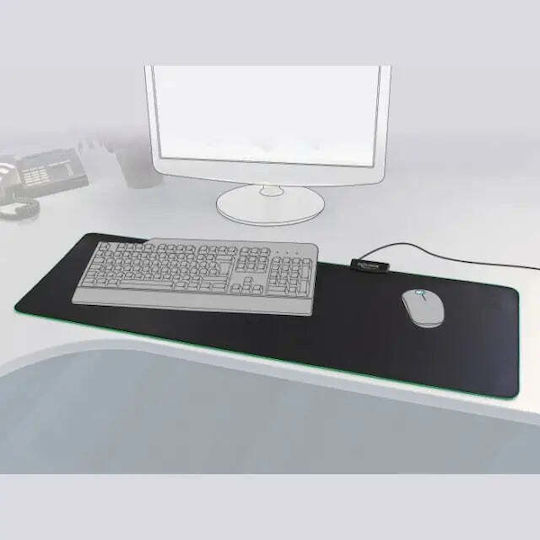 DeLock RGB Mauspad XXL 920mm mit RGB-Beleuchtung Schwarz