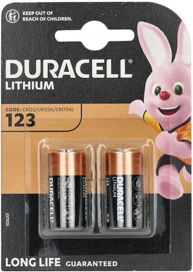 Duracell Ultra Lithium Battery CR123 3V 2pcs