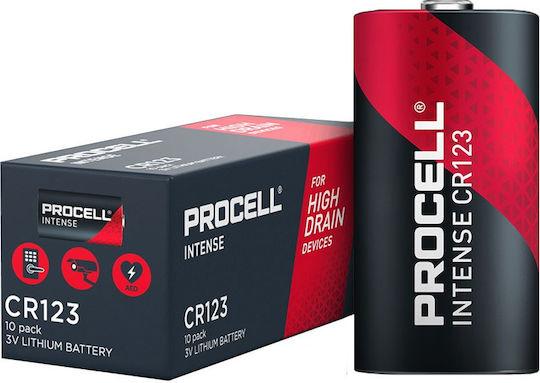 Procell Intense Baterie de Litiu CR123 3V De Unică Folosință (Durată Lungă de Viață) 10 Bucăți