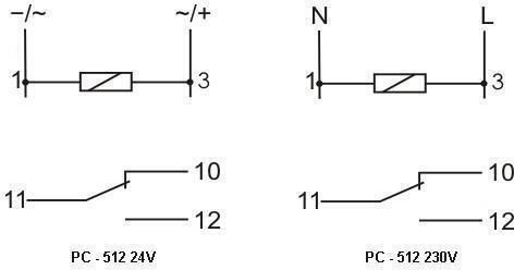 F&F Ρελέ 24V 10A PCA-512-24V