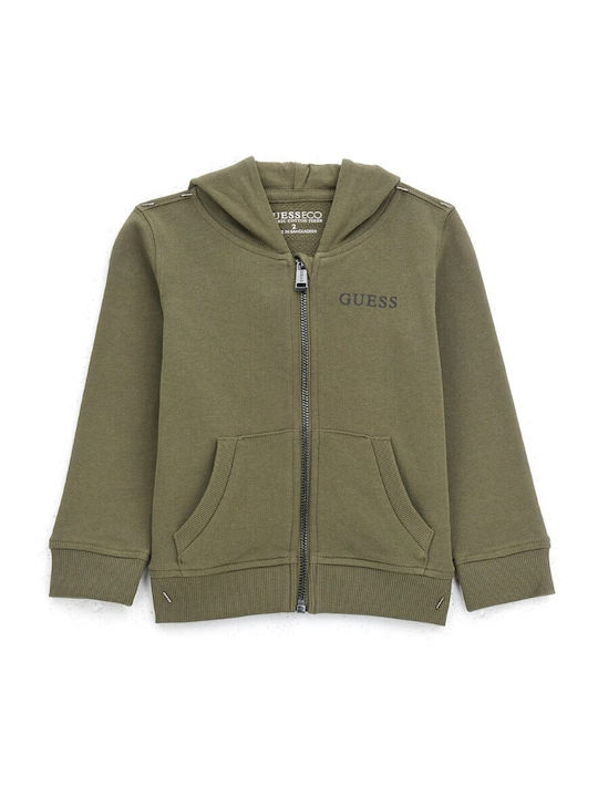 Guess Kids Cardigan with Hood khaki