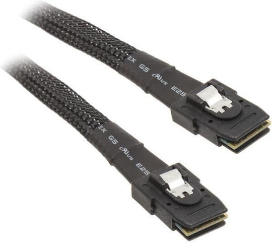 Silverstone Mini SAS - Mini SAS Cable 50cm Μαύρο (SST-CPS02)