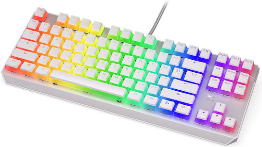 Endorfy Thock TKL Pudding Gaming Tastatură Mecanică Tenkeyless cu Kailh Red comutatoare și iluminare RGB (Engleză US) Onyx White
