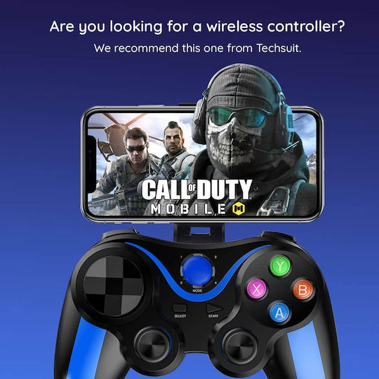 Techsuit V13 Ασύρματο Gamepad για Android / PC / PS3 / PS4 / Switch / iOS Μπλε