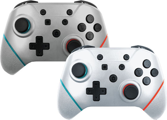 Hyperkin 303425 Gamepad Wireless Pentru Switch (Pachet 2în1) Alb, Argintiu Wizard