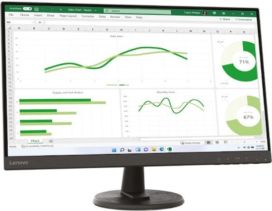 Lenovo D27-40 VA Monitor 27" FHD 1920x1080 mit Reaktionszeit 5ms GTG