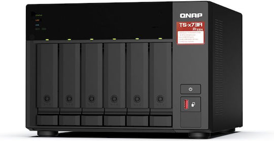 QNap TS-673A-8G NAS Tower με 6 θέσεις για HDD/SSD και 2 θύρες Ethernet