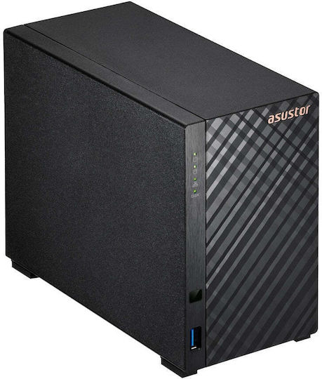 Asustor Drivestor 2 (AS1102T) NAS Turm mit 2 Steckplätzen für HDD