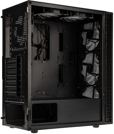 Kolink Observatory HF Plus Glass ARGB Gaming Midi Tower Κουτί Υπολογιστή με Πλαϊνό Παράθυρο Μαύρο