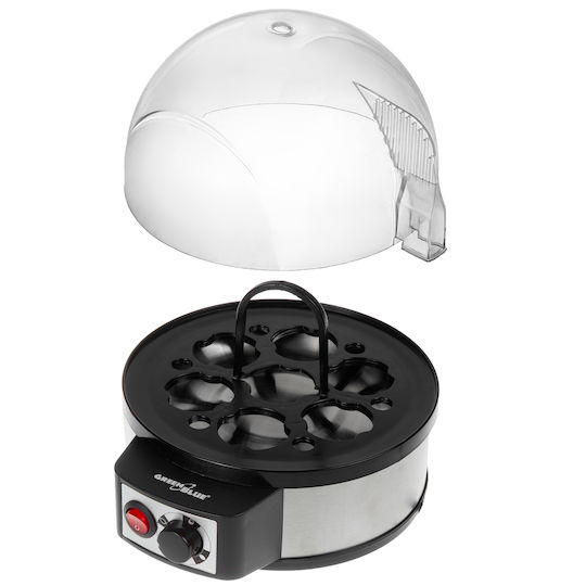 Green Blue Egg Cooker 7 Egg Capacity 400W Silver