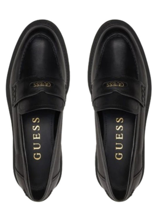 Δερμάτινα Γυναικεία Loafers σε Μαύρο Χρώμα
