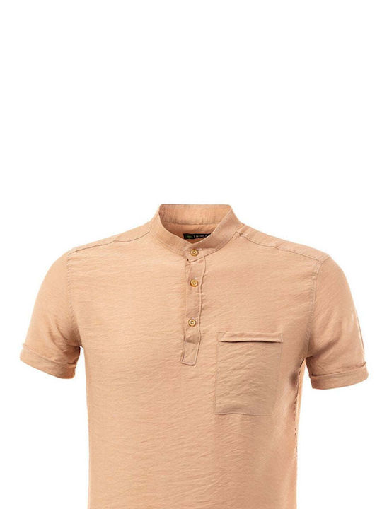 Twenty 29 Men's Shirt Short Sleeve Beige